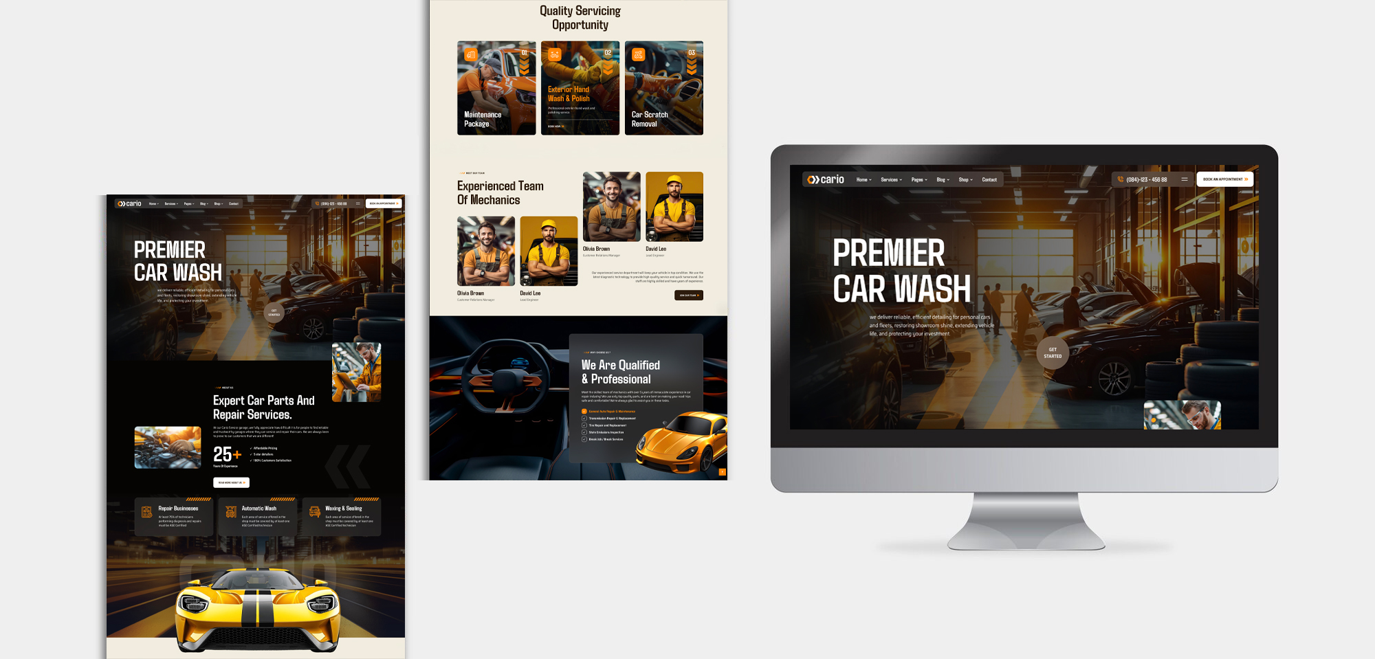 Auto detailing website example