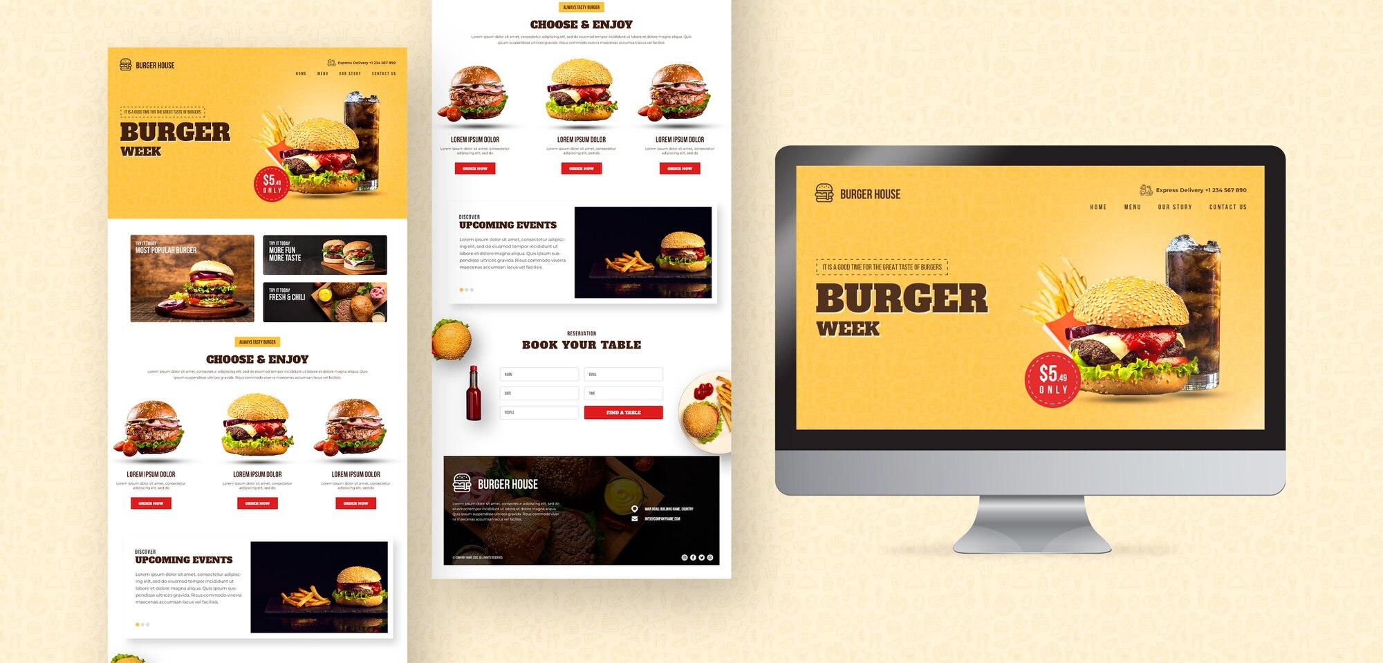 Food catering website example